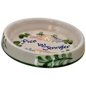 Louisville Stoneware Pies by Jennifer Hand Painted Floral Ceramic Pie Dish